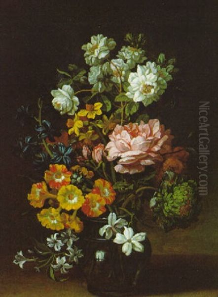 Blumenstraus In Einer Vase Oil Painting by Jean-Baptiste Monnoyer