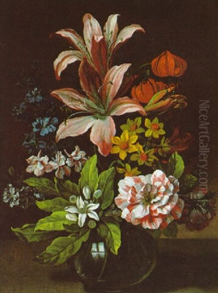 Blumenstraus In Einer Vase Oil Painting by Jean-Baptiste Monnoyer