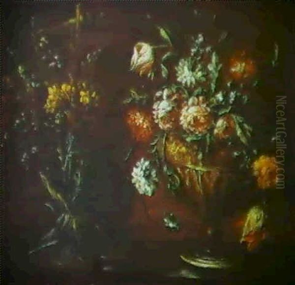 Blomsterstycke Oil Painting by Jean-Baptiste Monnoyer