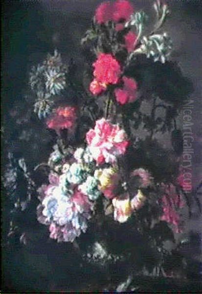 Bouquet De Fleurs Oil Painting by Jean-Baptiste Monnoyer