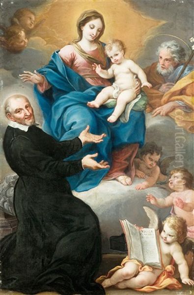 Madonna Mit Kind Und Den Heiligen Josef Und Vinzenz Von Paul / Madonna Con Bambino, San Giuseppe E San Vincenzo De Paoli by Salvatore Monosilio