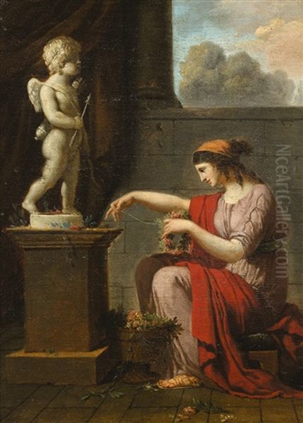 Offering To Love Oil Painting by Nicolas-Andre Monsiau