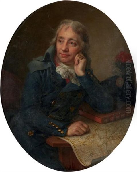 Portrait Dit De Claude Sartre, Intendant General De L'armee De Sambre-et-meuse Oil Painting by Nicolas-Andre Monsiau