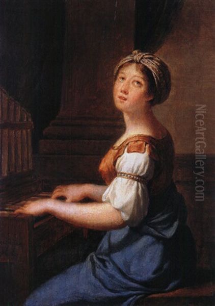 Cecile Oil Painting by Nicolas-Andre Monsiau