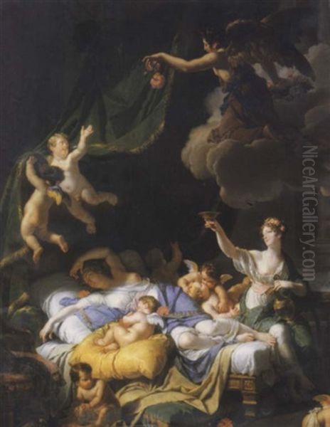 La Mollesse Oil Painting by Nicolas-Andre Monsiau