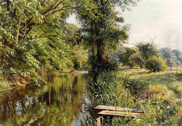 Bildnis Des Erzherzogs Ferdinand Karl, Generalgouverneur Der Osterreichischen Lombardei In Weiser Uniform Mit Goldenen Aufschlagen Mit Dem Orden Vom Goldenen Vlies Oil Painting by Peder Mork Monsted