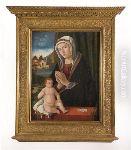 La Vierge A L'enfant Dans Un Paysage Oil Painting by Bartolommeo Montagna