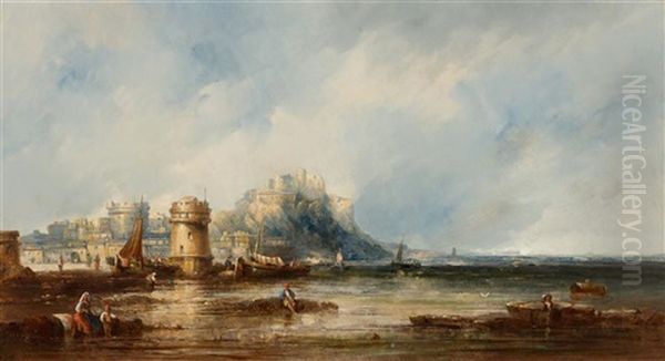 Sicht Auf Gibraltar Oil Painting by Alfred Montague