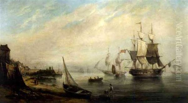 Mouth Of The Thames, Chatham Oil Painting by Alfred Montague