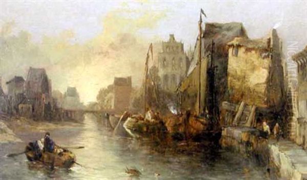 On The Scheldt Oil Painting by Alfred Montague