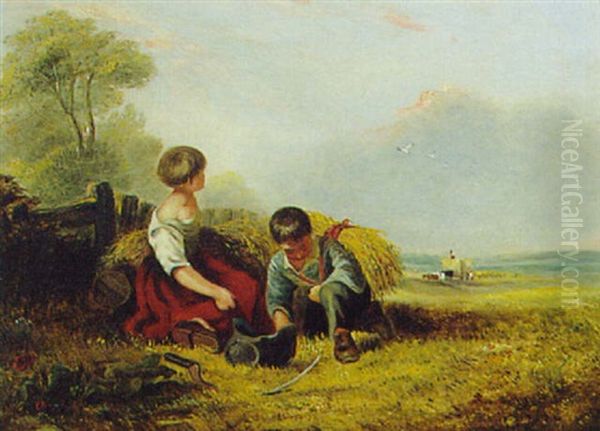 The Young Harvesters Oil Painting by Alfred Montague