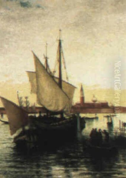 A Trab.ccolo, Venice Oil Painting by Clara Montalba