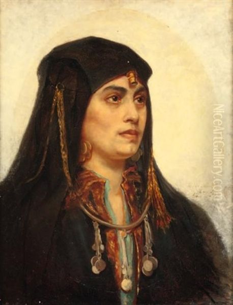 Portrait D'orientale Oil Painting by Hilda Montalba