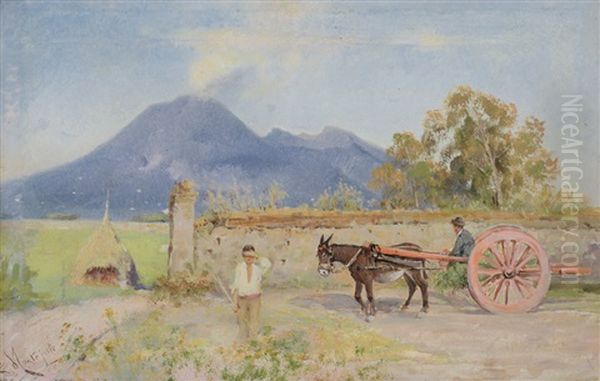 Lavori In Campagna Oil Painting by Eduardo Monteforte