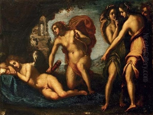 The Punishment Of Cupid Oil Painting by Francesco (Cecco Bravo) Montelatici