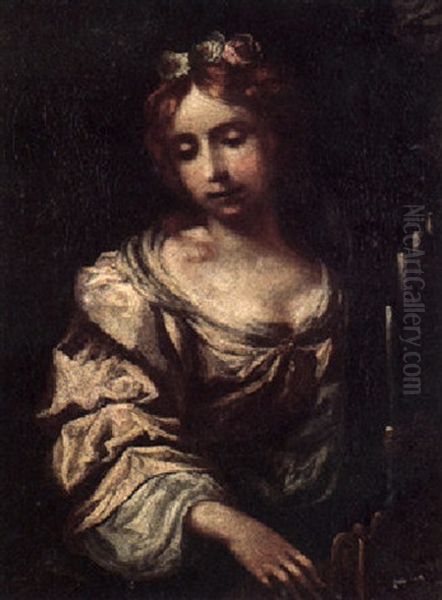 Saint Cecilia Oil Painting by Francesco (Cecco Bravo) Montelatici