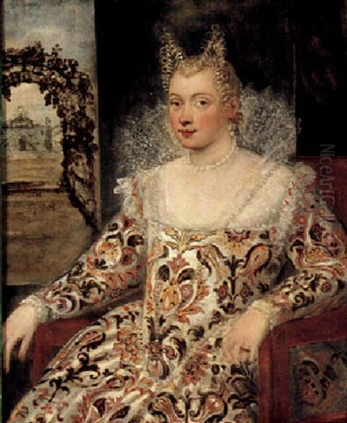 Portrait Of A Noblewoman Oil Painting by Francesco Montemezzano