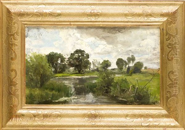 Landschaft Mit Weiher Oil Painting by Antonis Matteo Montemezzo