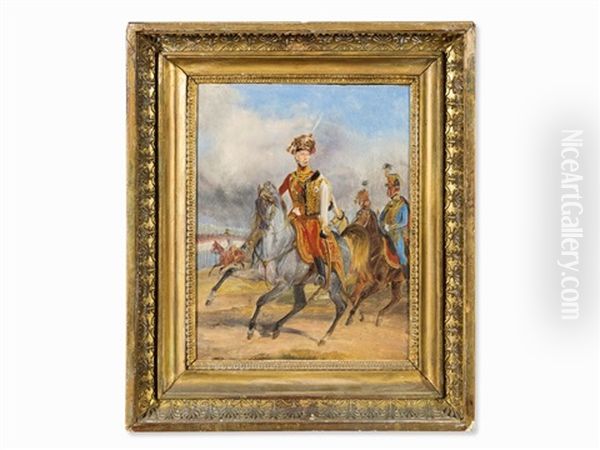 Archduke Joseph On Horseback Oil Painting by Dietrich Monten