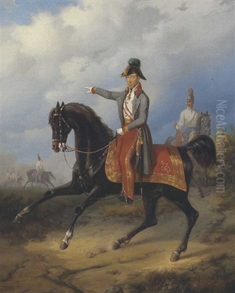 Feldmarschall Erzherzog Karl Oil Painting by Dietrich (Heinrich Maria) Monten