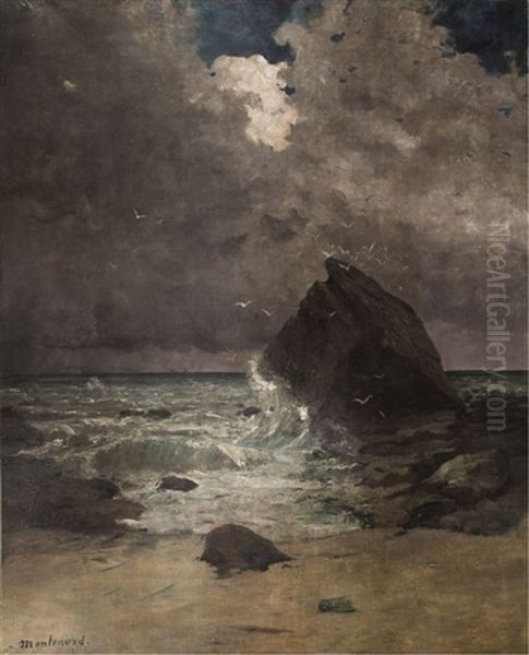 Bord De Mer Par Gros Temps Oil Painting by Frederic Montenard