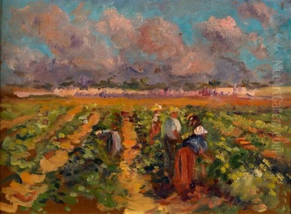 Les Vendanges En Provence Oil Painting by Frederic Montenard