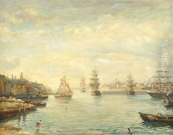 Vista De Puerto Oil Painting by Frederic Montenard