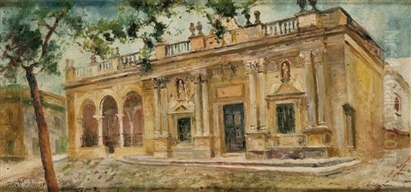 Antiguo Ayuntamiento De Jerez Oil Painting by Jose Montenegro Cappell