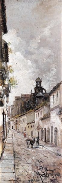 Iglesia De San Miguel, Jerez Oil Painting by Jose Montenegro Cappell