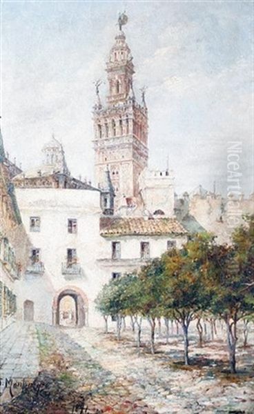 La Giralda, Sevilla Oil Painting by Jose Montenegro Cappell