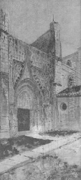 Fachada De Catedral Oil Painting by Jose Montenegro Cappell