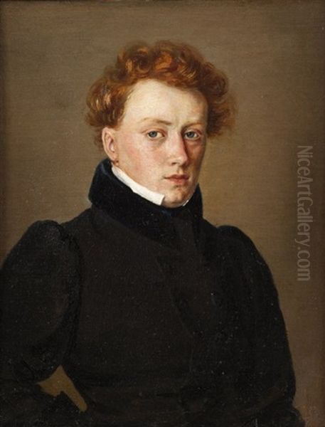 Autoportrait Presume De L'artiste Oil Painting by Antoine Alphonse Montfort