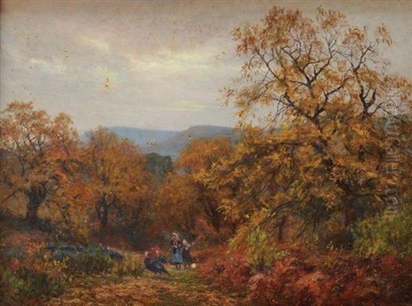 Promenade En Foret Oil Painting by Francois Richard De Montholon