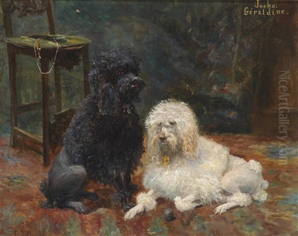 Jocko Und Geraldine Oil Painting by Francois Richard De Montholon