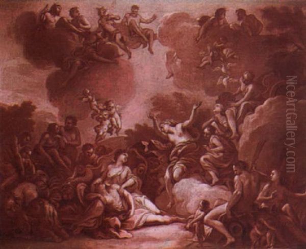 Scena Mitologica Oil Painting by Francesco Monti