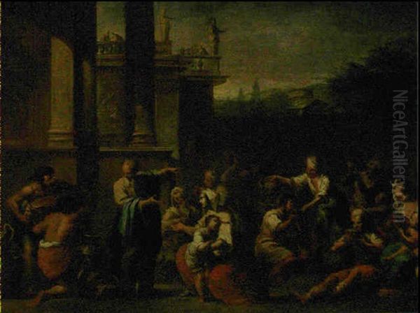 La Predication De Saint Paul A Ephese Oil Painting by Francesco Monti