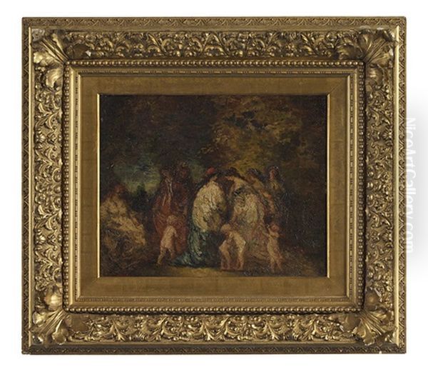 The Judgment Of Paris Oil Painting by Adolphe Monticelli