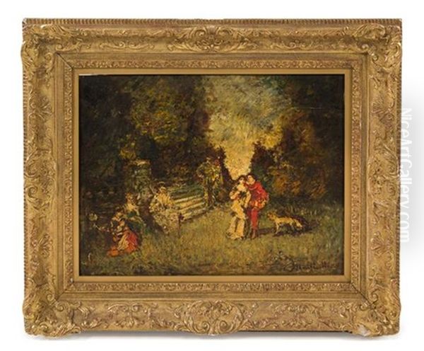 Fete Champetre Oil Painting by Adolphe Monticelli