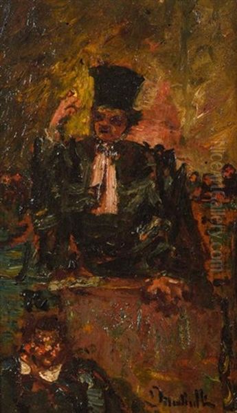 L'avocat Oil Painting by Adolphe Monticelli