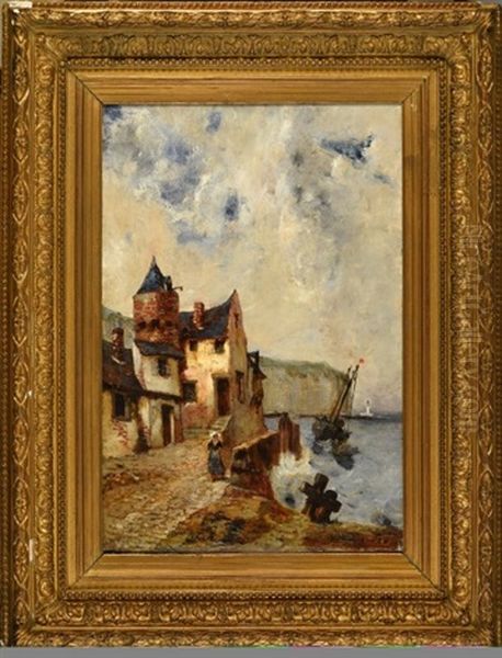 Vue De Normandie Oil Painting by Charles Montlevault