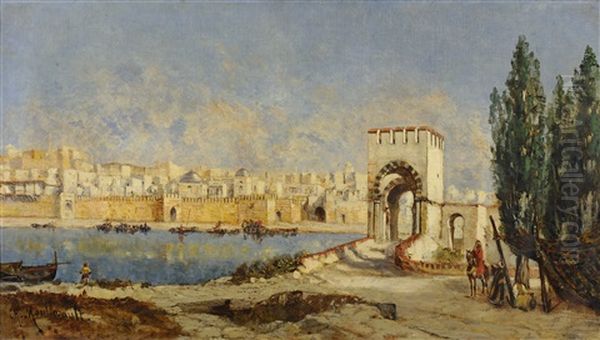 Vue D'alger ? Oil Painting by Charles Montlevault