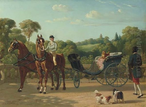 A Frivolous Ride Oil Painting by Henri d'Ainecy Montpezat