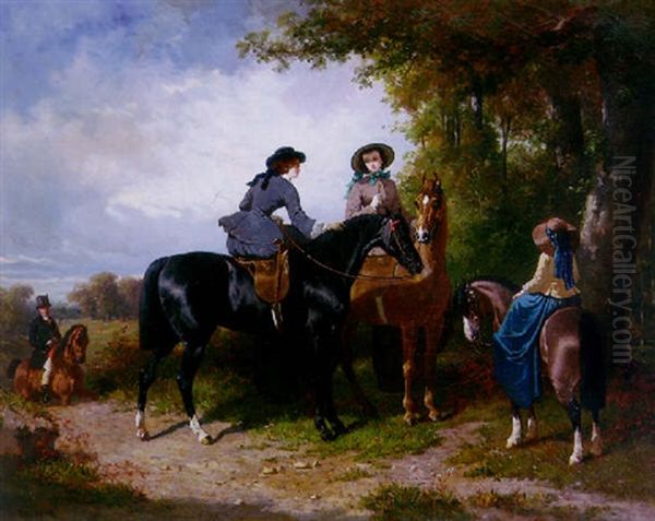 The Morning Ride Oil Painting by Henri d'Ainecy Montpezat