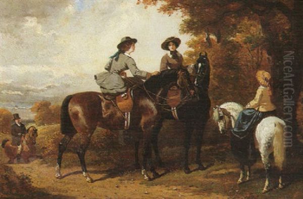 Out Riding Oil Painting by Henri d'Ainecy Montpezat