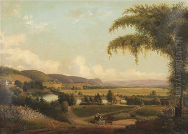 View Near Deerfield Oil Painting by Albion Harris Bicknell