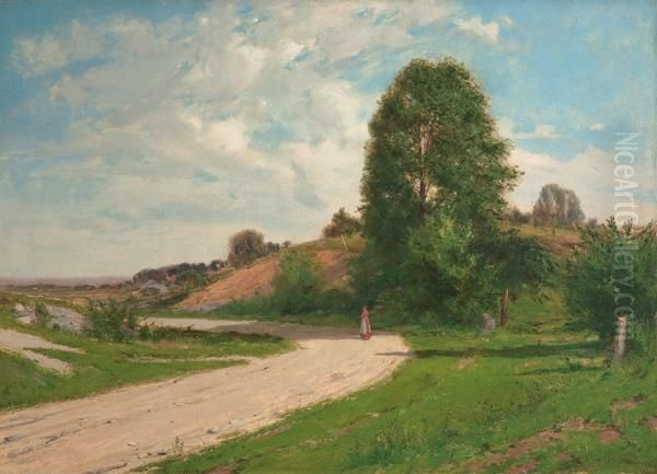 A Summer Stroll Oil Painting by Albion Harris Bicknell