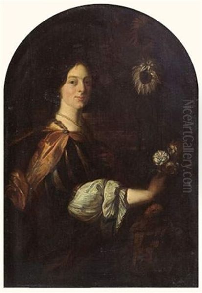 Portrait De Jeune Femme En Clytie Oil Painting by Carel de Moor