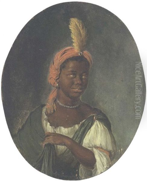 Portrait Of A Young African Woman Oil Painting by Carel de Moor