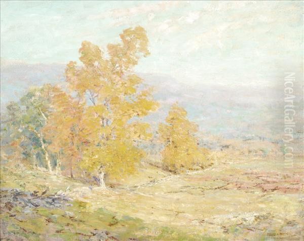 Autumn Landscape Oil Painting by Frank Alfred Bicknell