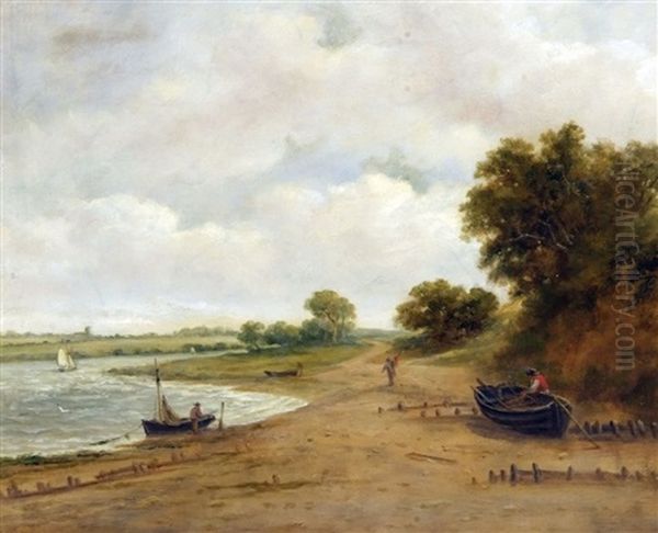 View Of The Orwell Oil Painting by John Moore Of Ipswich